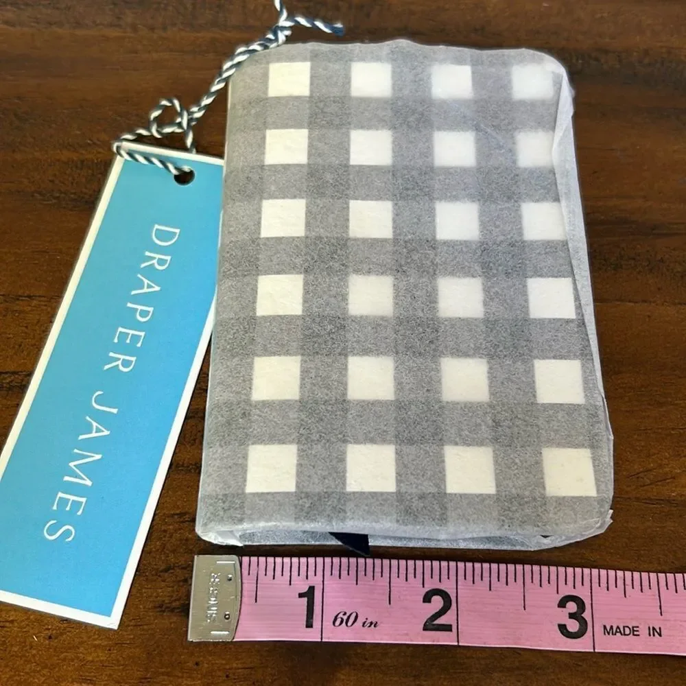 Draper James Mini Notebook NWT In Gingham Cor and 3 stickers